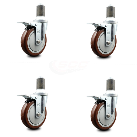 SERVICE CASTER Regency Work Table Total Locking Caster Replacement Set REG-SCC-EXTTL20S514-PPUB-MRN-112-4